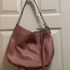Mauve colored Coach bag